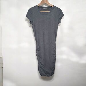 Athleta topanga Casual Gray Ruched Dress mini athleisure sporty XS